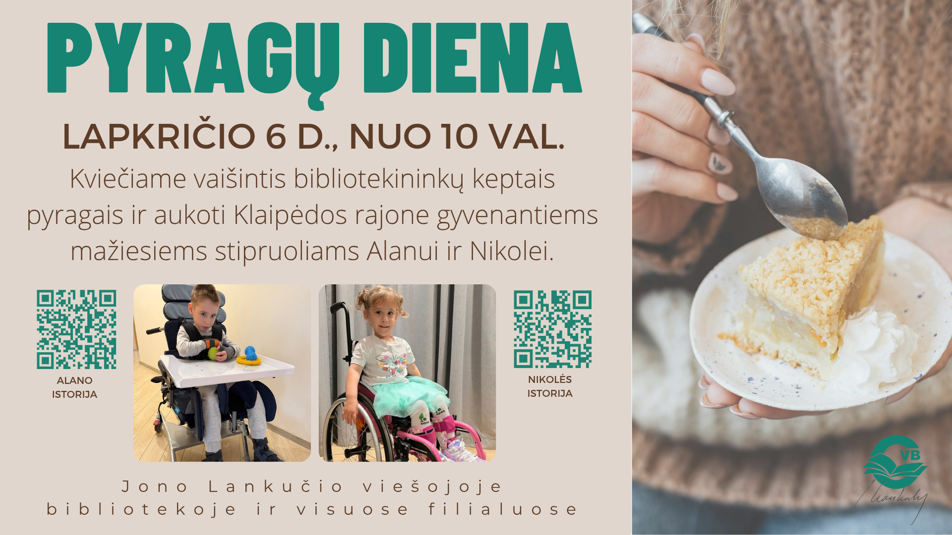 Pyragų diena bibliotekoje – dalinkimės gerumu ir viltimi!